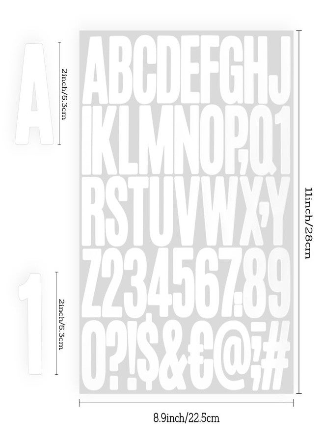 Linsuminn White Large Letter Stickers Alphabet Stickers 2 Inch Vinyl Letter Sticker 1000 PCS Self-Adhesive Poster Number Letters Sticker Decals for Water Bottles Mailbox Craft Scrapbooking Decorations 20 Sheets - Image 2